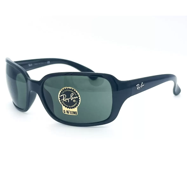 Rayban Black Sunglasses with Green Lenses