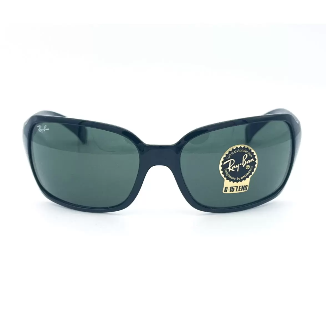 Rayban Black Sunglasses with Green Lenses