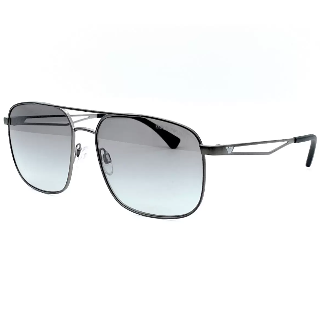 Emporio Armani Gunmetal Grey Sunglasses with Grey Lenses