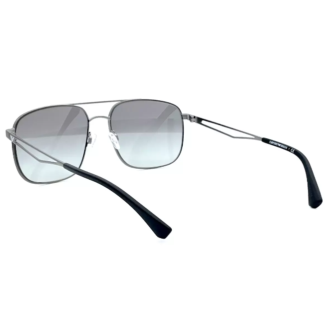 Emporio Armani Gunmetal Grey Sunglasses with Grey Lenses