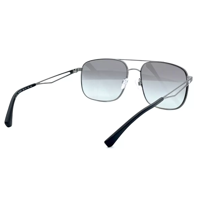 Emporio Armani Gunmetal Grey Sunglasses with Grey Lenses