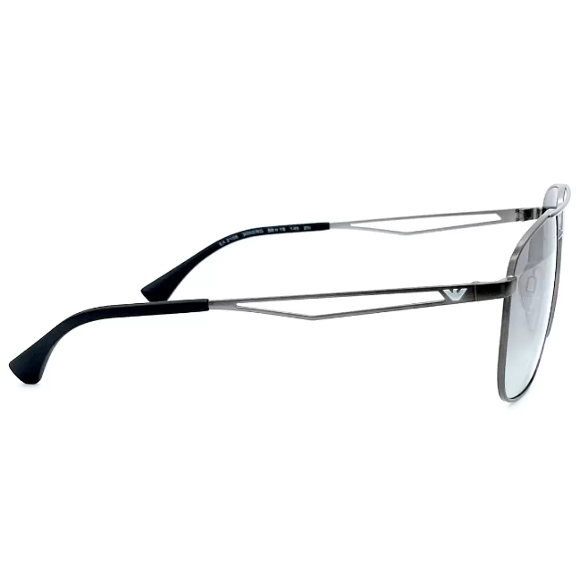 Emporio Armani Gunmetal Grey Sunglasses with Grey Lenses