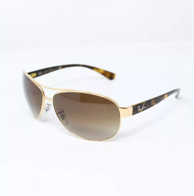 Ray-Ban Aviator Gold & Tortoise Shell Sunglasses with Brown Lenses