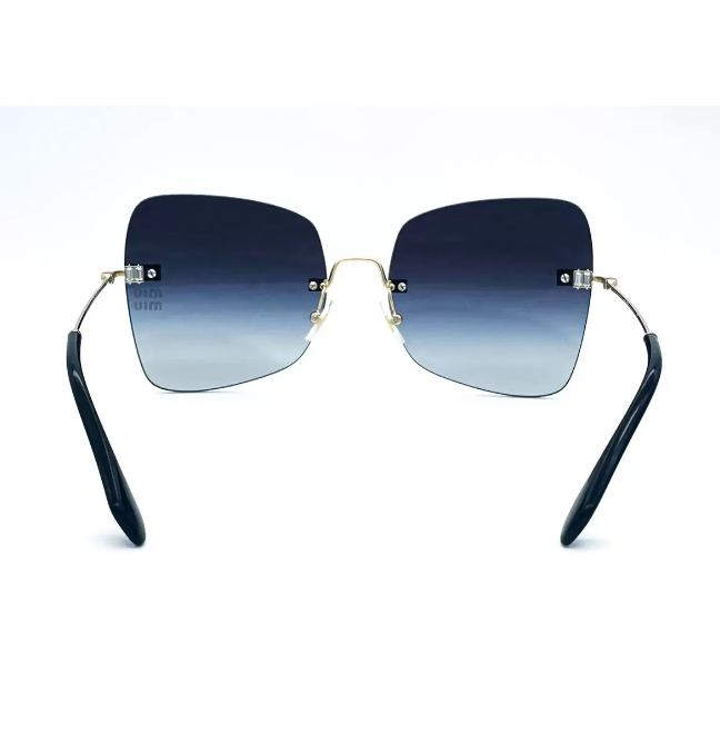 Miu Miu Women's Gold Sunglasses With Grey Lenses