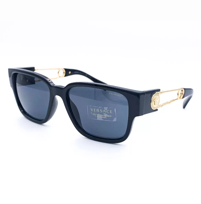 Versace Black Sunglasses with Grey Polarised Lenses