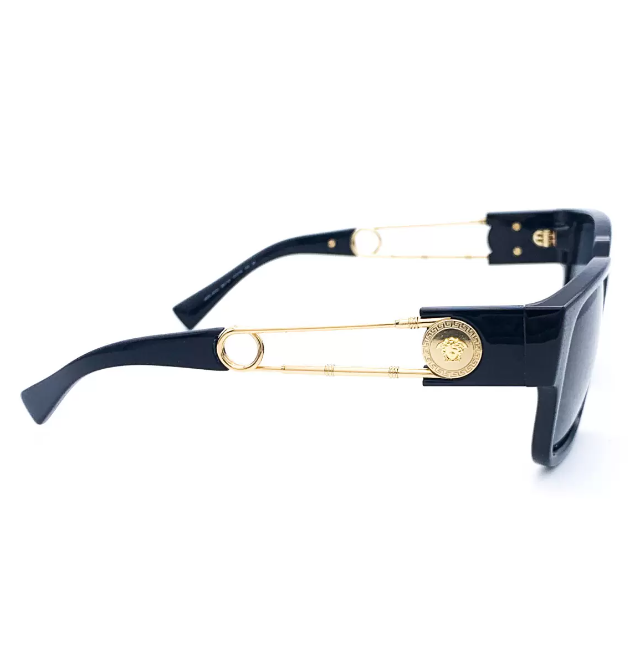 Versace Black Sunglasses with Grey Polarised Lenses