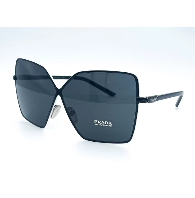 Prada Women's Black Sunglasses With Dark Grey Lenses