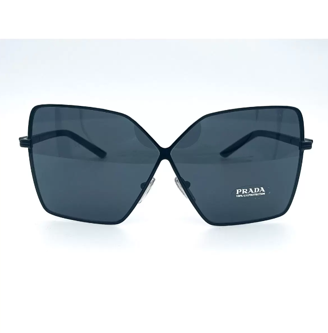 Prada Women's Black Sunglasses With Dark Grey Lenses