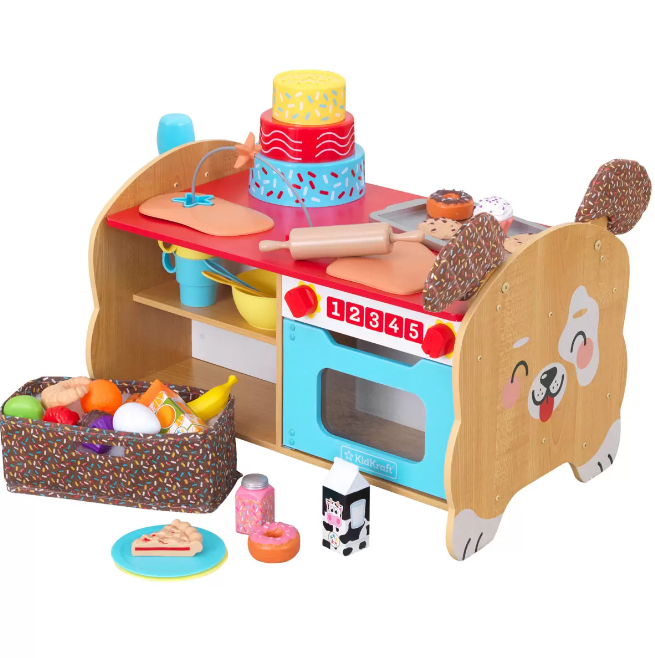 KidKraft Foody Friends Deluxe Baking Fun Puppy Activity Centre with 42 Accessories (18 Inch)