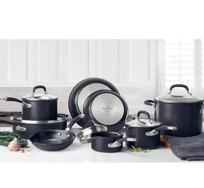 Circulon Premier Hard Anodised Induction 13 Piece Cookware Set (Black)