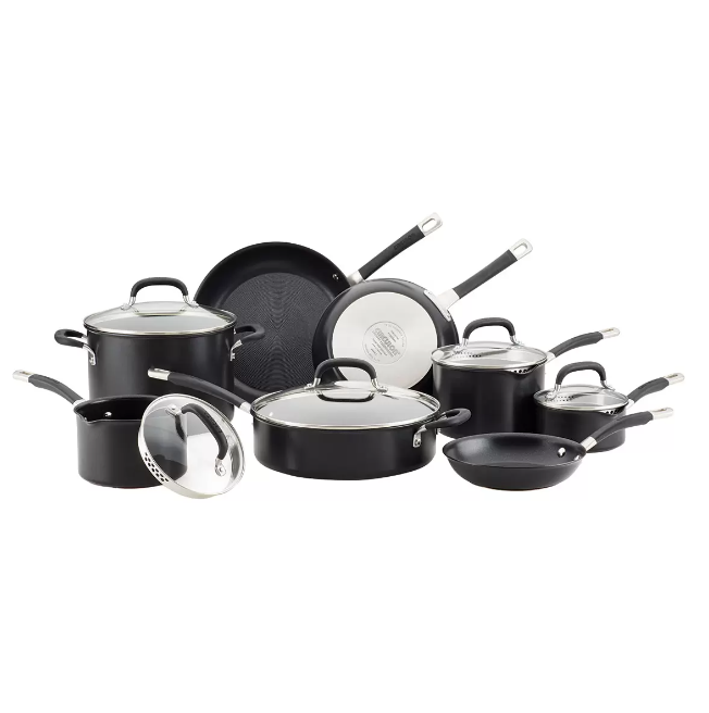 Circulon Premier Hard Anodised Induction 13 Piece Cookware Set (Black)