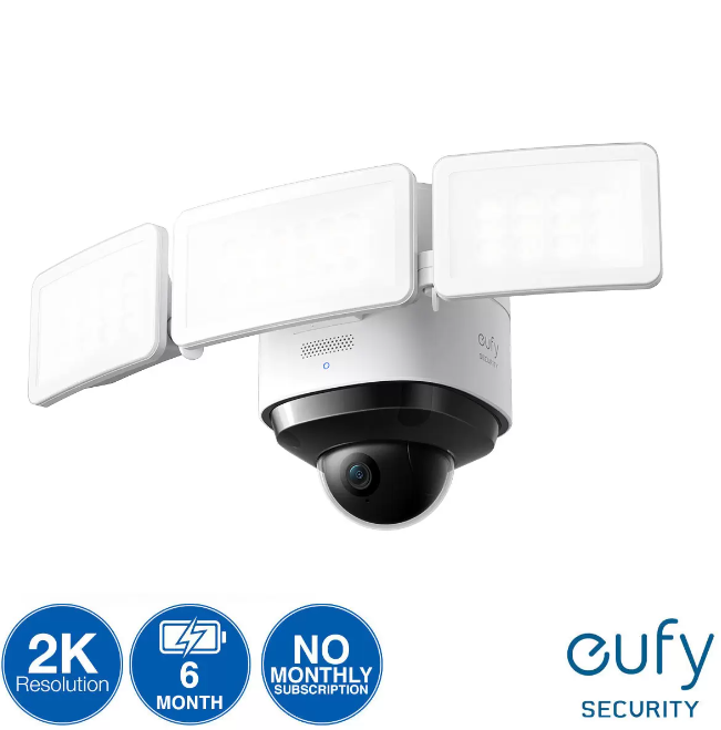 eufy Floodlight Cam 2 Pro, 360 - Degree Pan & Tilt