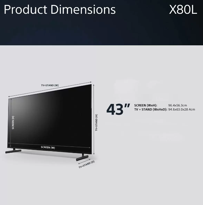 Sony KD43X80LU 43 inch 4K Ultra HD Smart Google TV