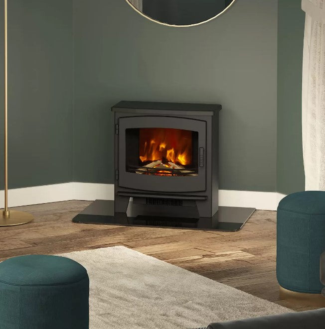 Flare Beacon Large Electric Stove in Black, 2kW