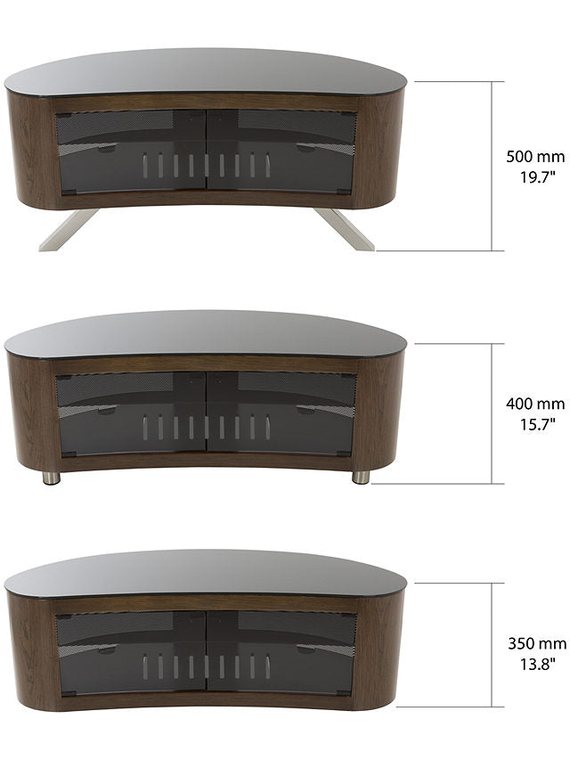 AVF Affinity Premium Bay 1500 Curved TV Stand For TVs Up To 70", 4 Colours