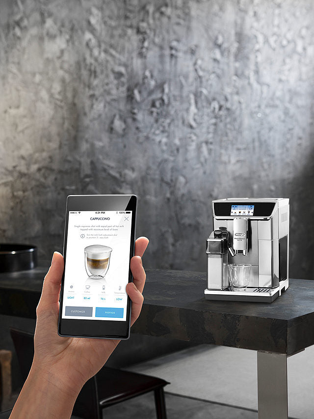 De'Longhi PrimaDonna Elite Experience ECAM650.85.MS Fully Automatic Bean to Cup Coffee Machine Metal Silver