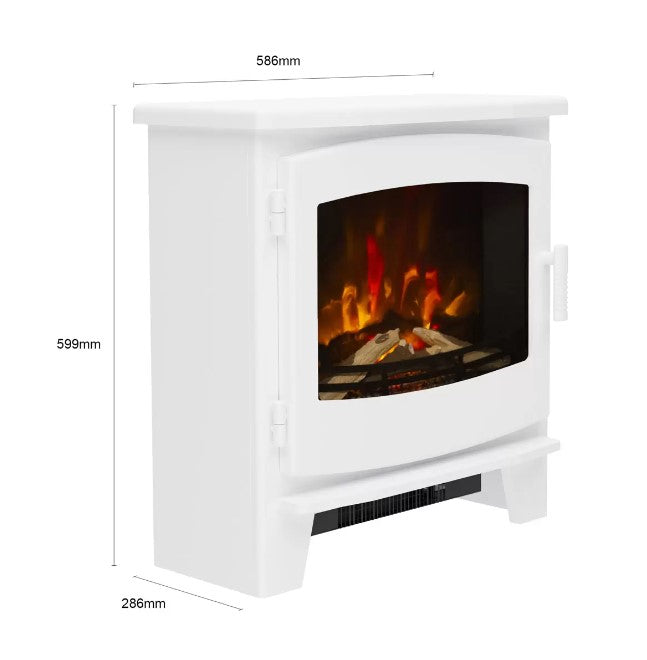 Flare Beacon Large Electric Stove in White, 2kW