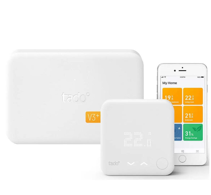 tado° Home Bundle - Wireless Starter Kit V3+ - 8 Universal Smart Radiator Thermostats