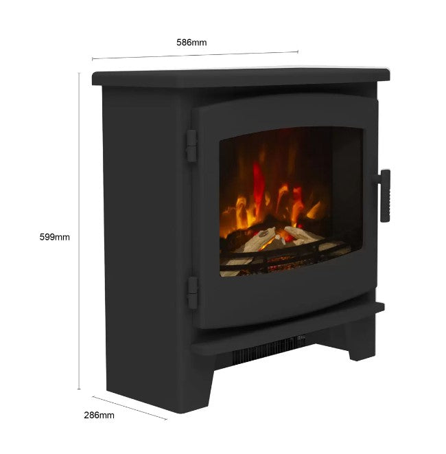 Flare Beacon Large Electric Stove in Black, 2kW