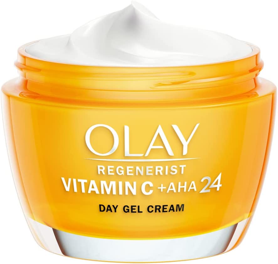 Olay Vitamin C Moisturiser, Skincare Face Cream with Niacinamide & AHA, 2 x 50ml