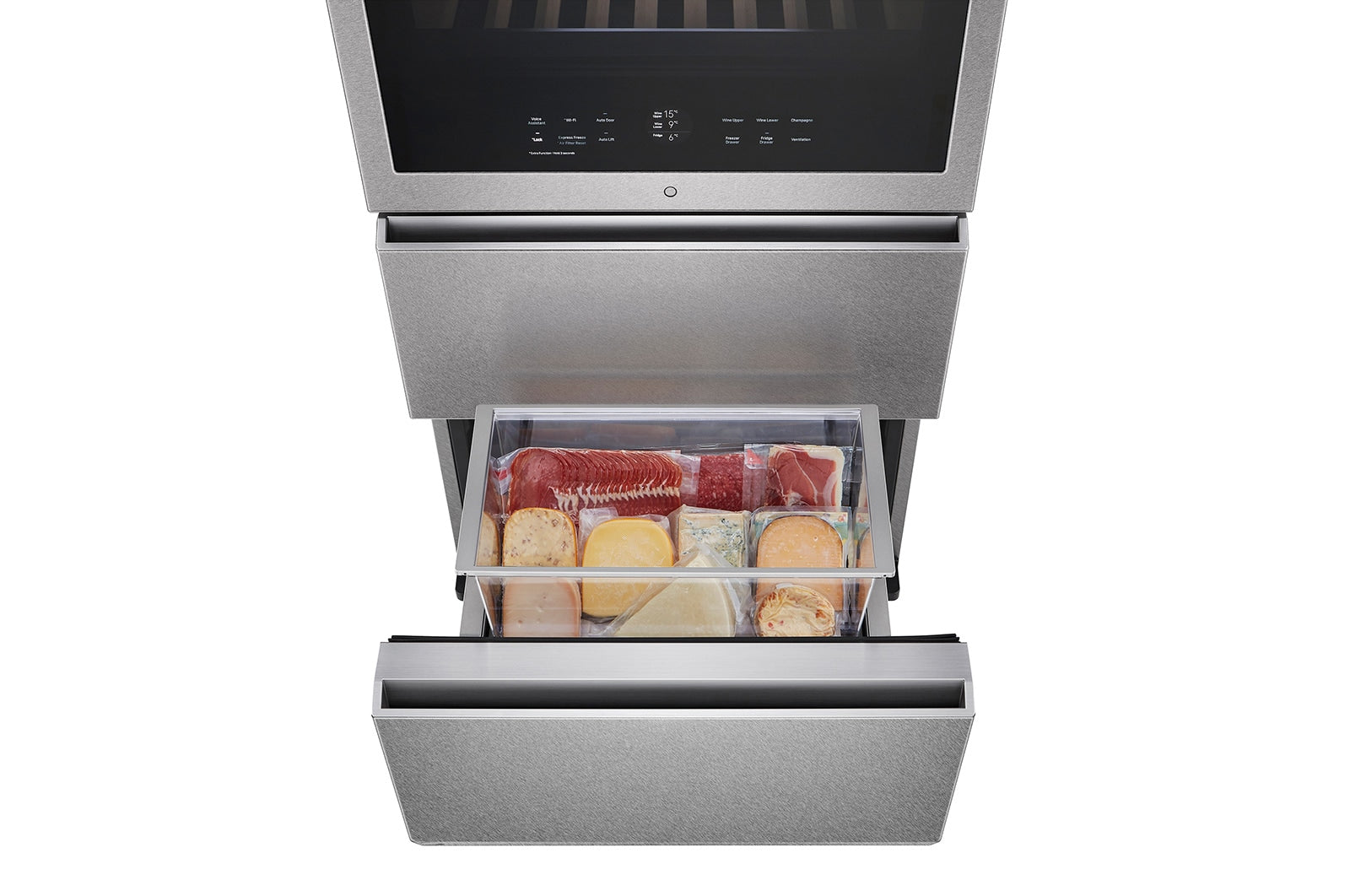 LG Signature LSR200W, 65 Bottle Freestanding, InstaView™ Wine Cooler in Stainless Steel