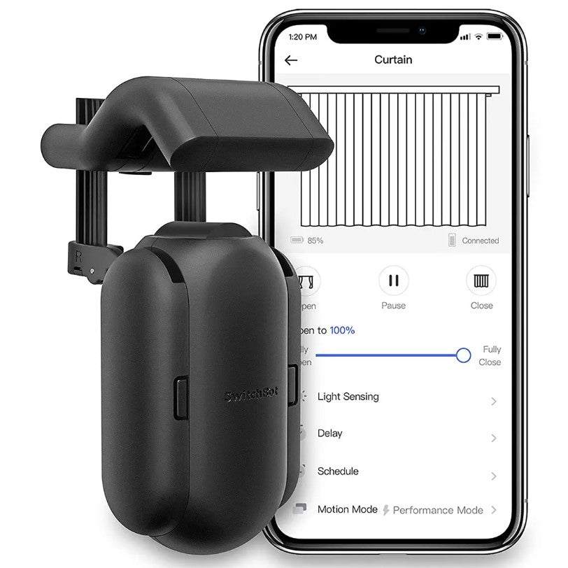 SwitchBot Smart Curtain Control 4 Pack in 2 Colours and 3 Rail Options