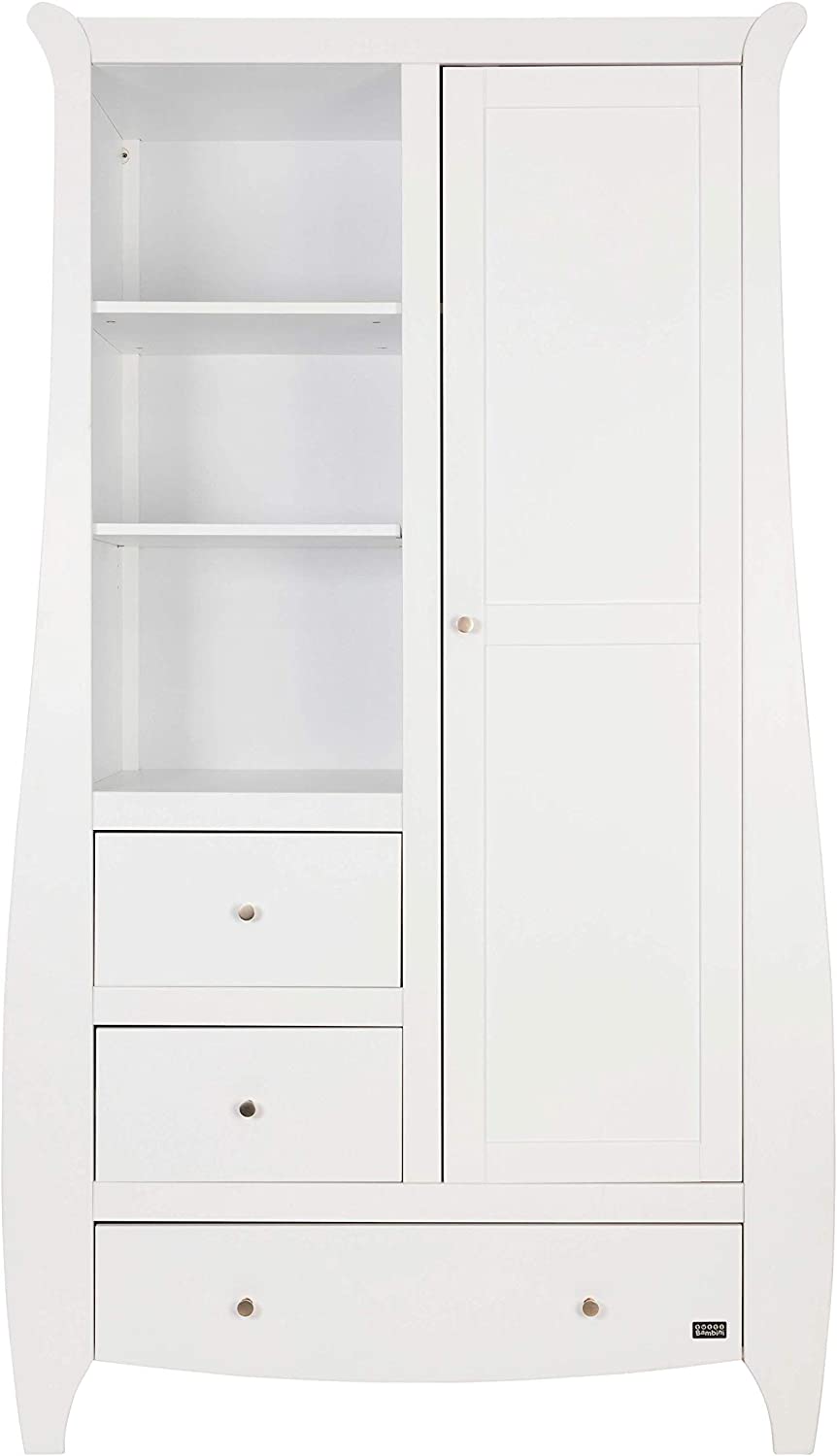 Tutti Bambini Katie Single Wardrobe in White