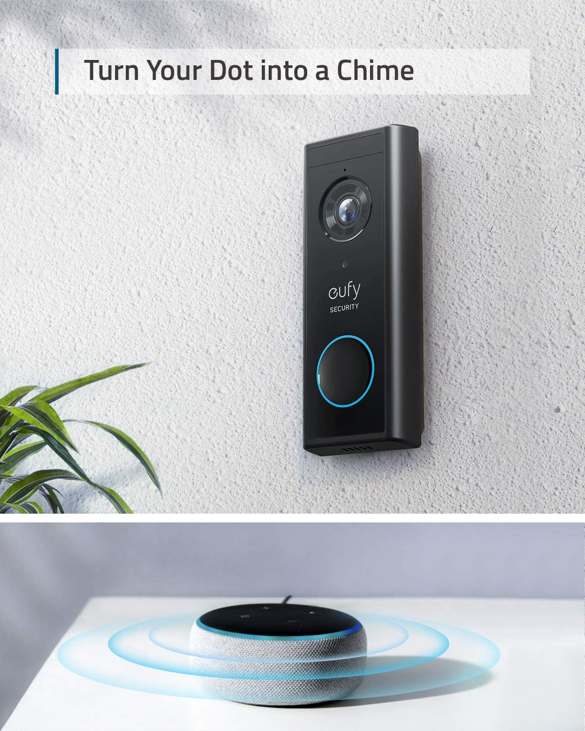 eufy Security, Video Doorbell 2K (Battery-Powered) with HomeBase, 2K HD, No Monthly Fee, On-Device AI Detection,16GB Local Storage