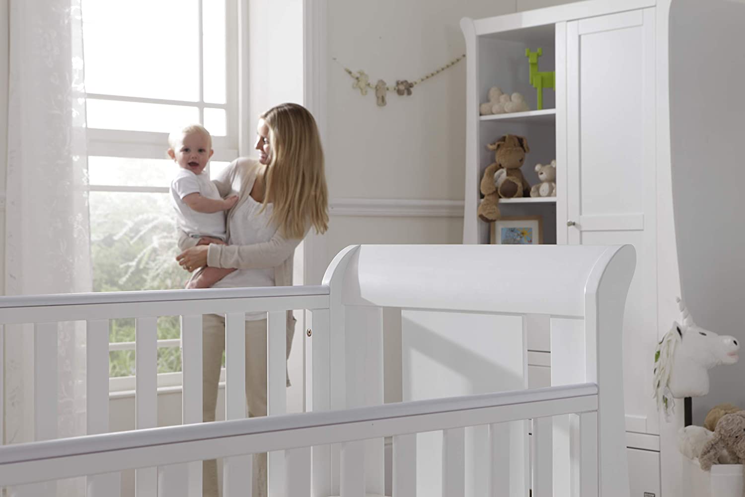 Tutti Bambini Katie Cot Bed in White with Sprung Mattress