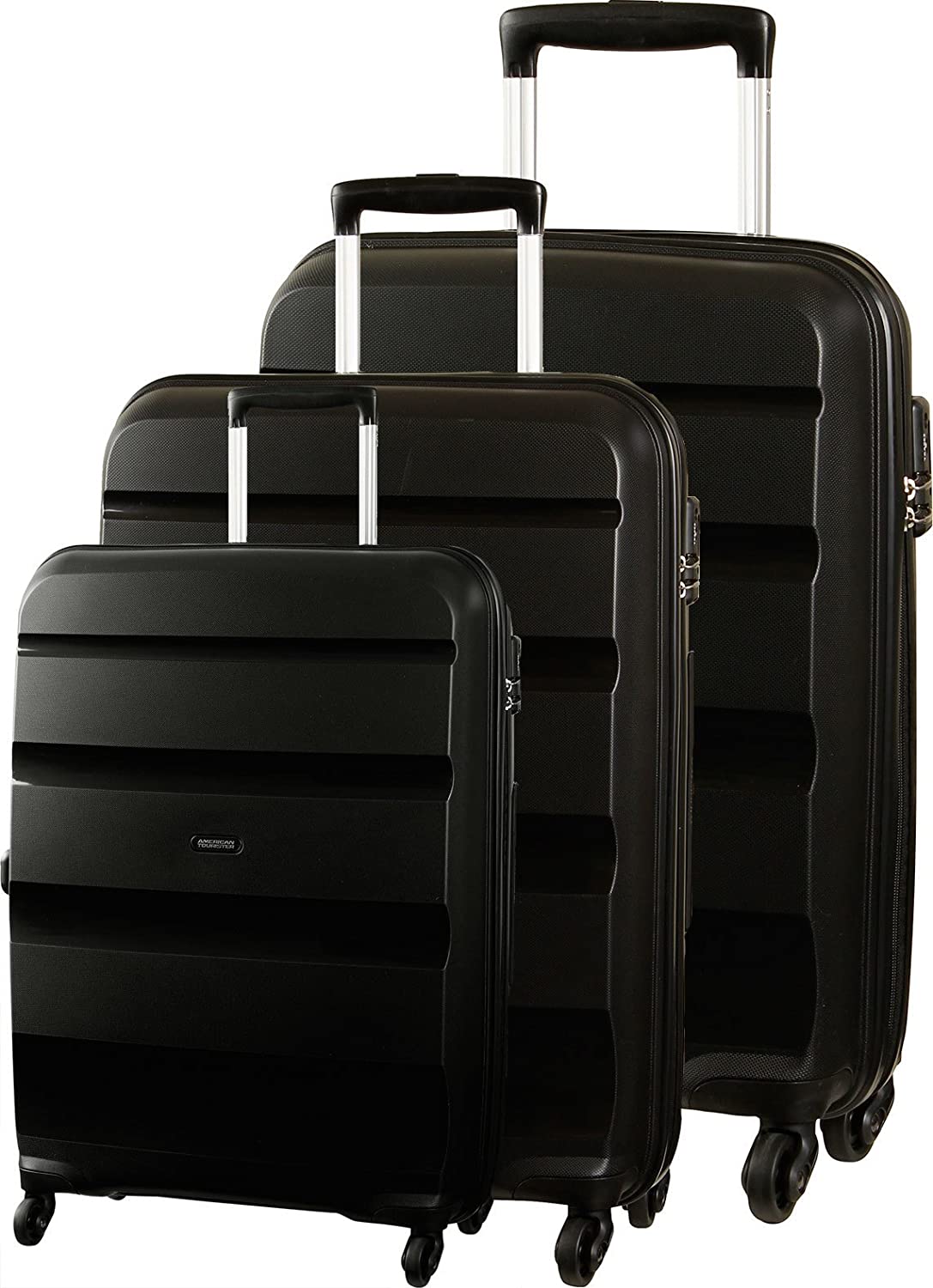 American Tourister Bon Air 3 Piece Hardside Suitcase Set, Black