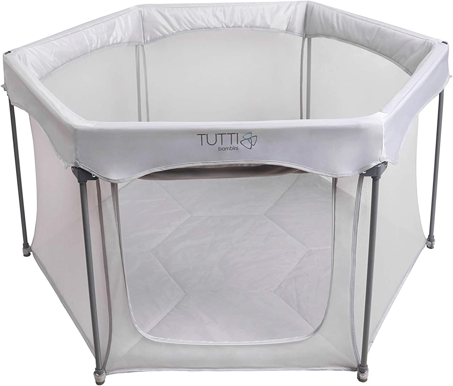 Tutti Bambini Hexa Playpen in Grey with Travel Carry Case
