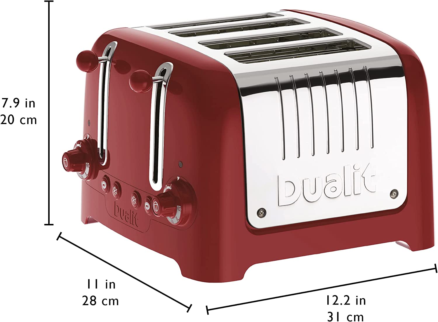 Dualit 4 Slot Lite Toaster in Red, 46201