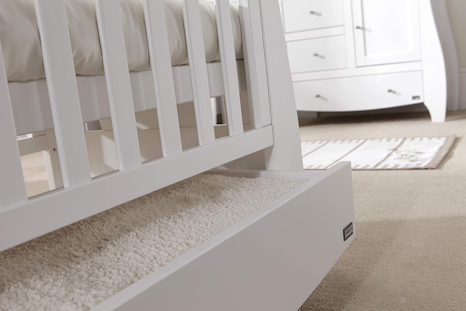 Tutti Bambini Katie Cot Bed in White with Sprung Mattress