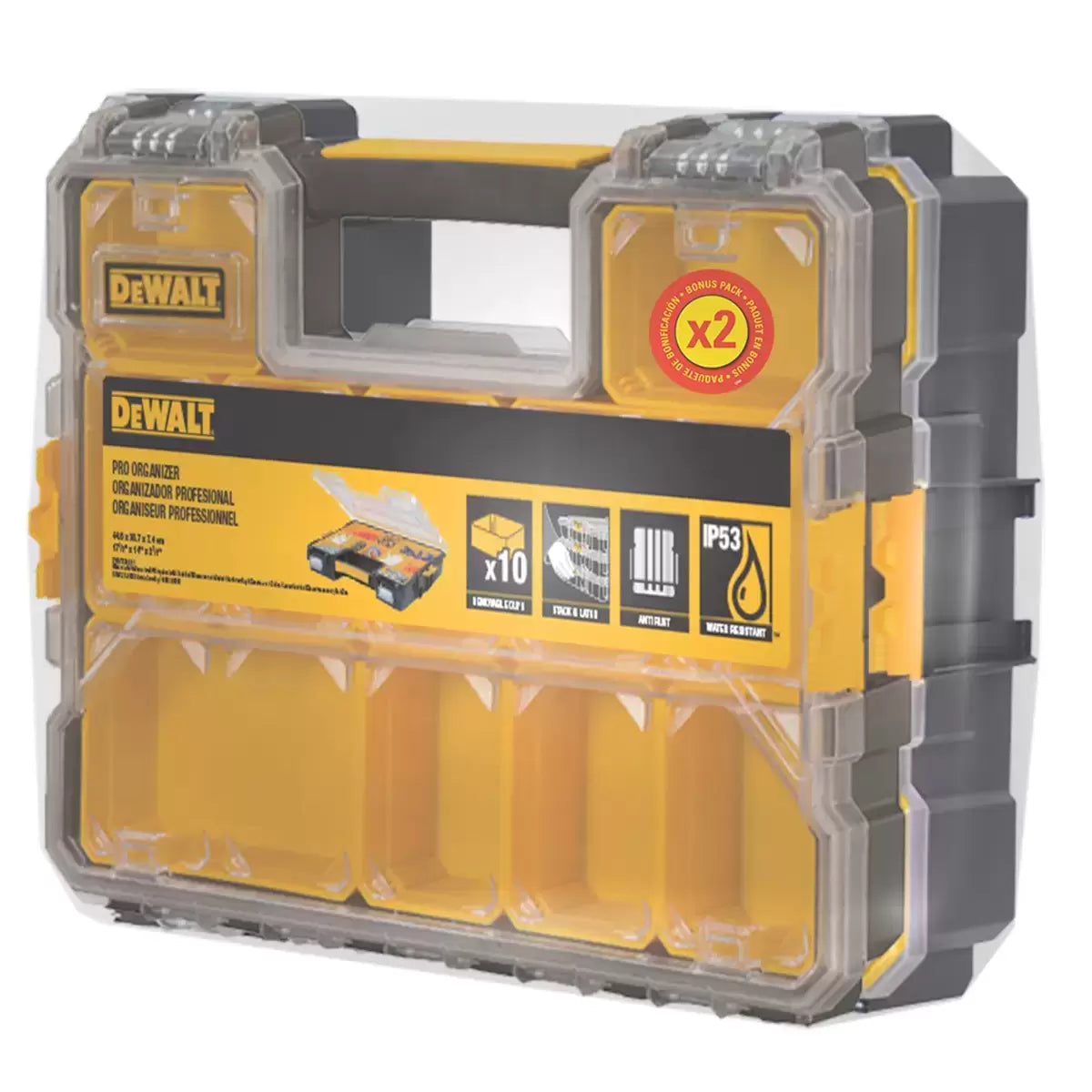 DEWALT® Pro Organisers (1 x Deep, 1 x Shallow)