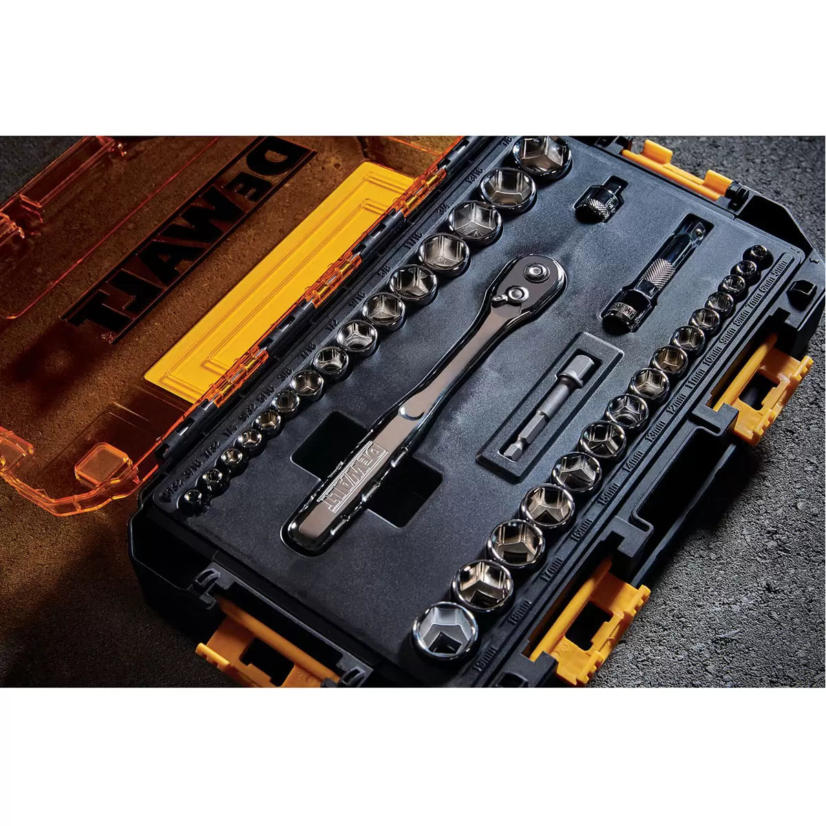 DEWALT DWMT73804 Drive Socket Set (34 Piece), 1/4 and 3/8 by DEWALT