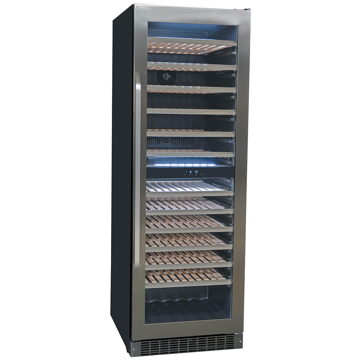 Danby DWC398KD1BSS, 135 Bottle Freestanding, Dual Zone Wine Cooler in Stainless Steel