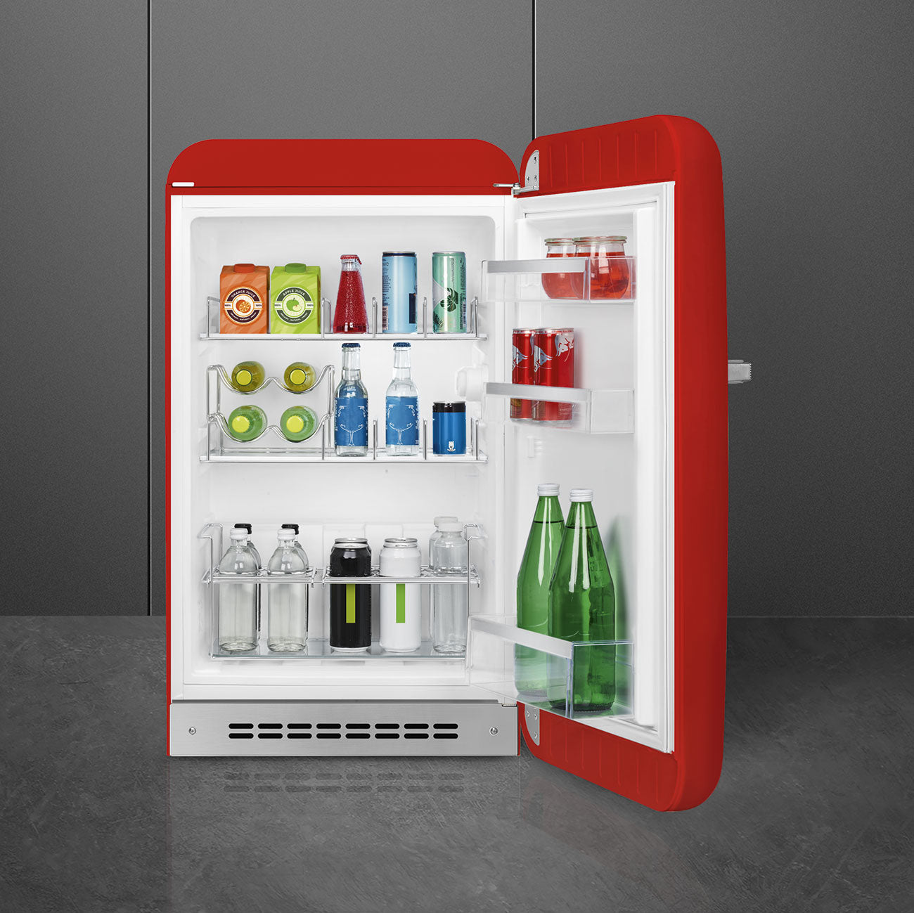 Smeg FAB10HRRD5, Retro Home Bar Fridge, E Rated in Red