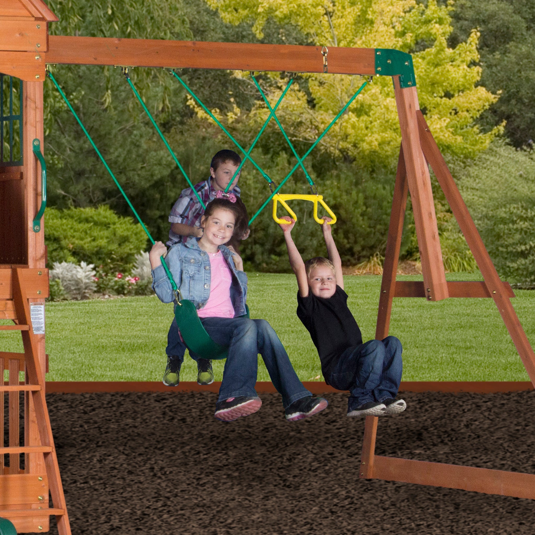 Backyard Discovery Hillcrest Swing Set and Playcentre
