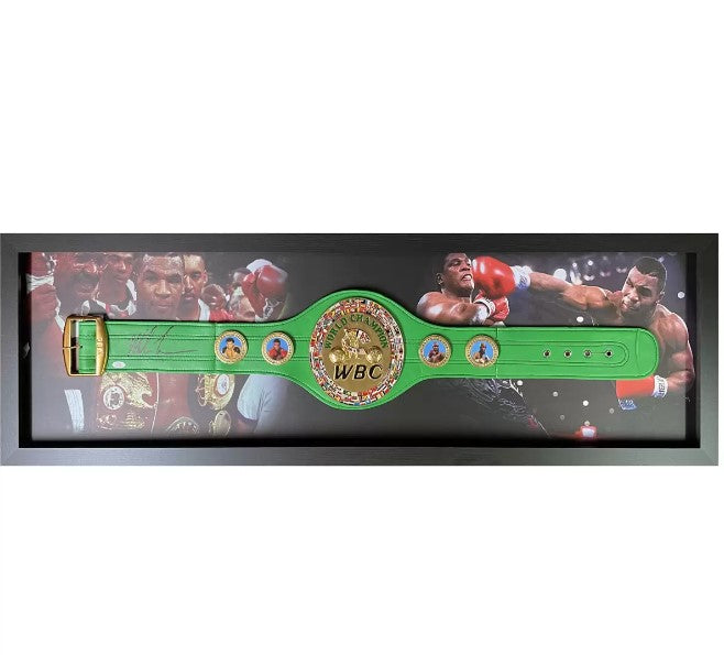 Mike Tyson Signed Framed WBC Replica Belt