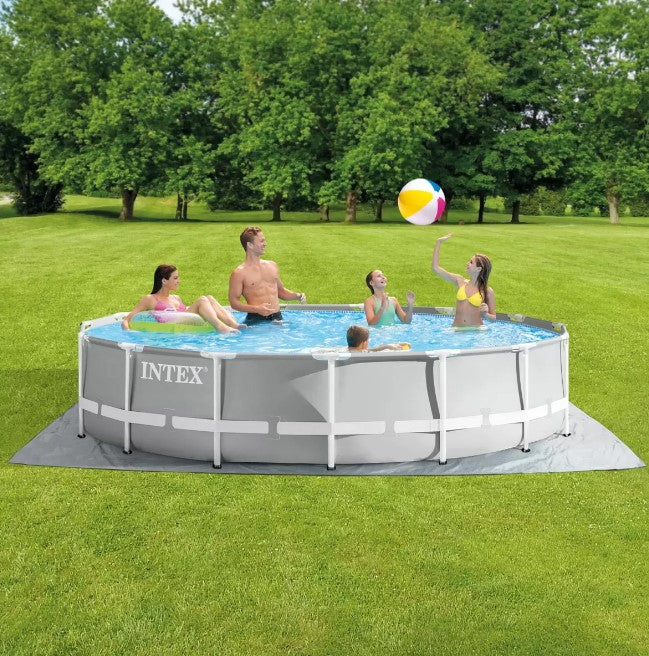 Intex 15ft Prism Frame Round Pool with Filter Pump and Ladder