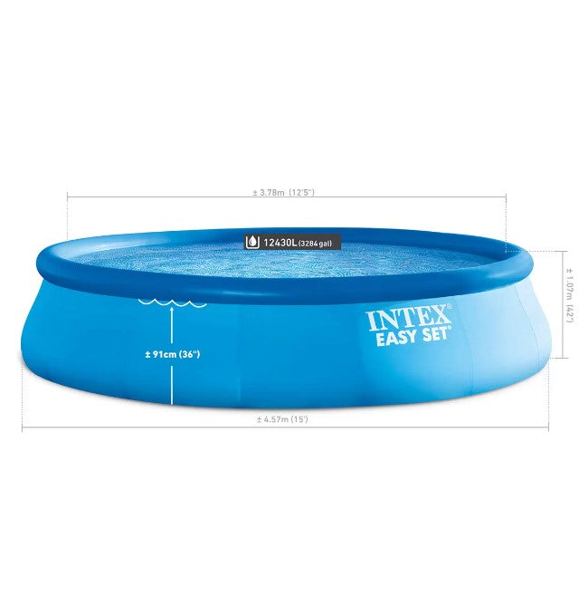 Intex 15ft (4.5m) Easy Set Pool with Filter Pump and Ladder