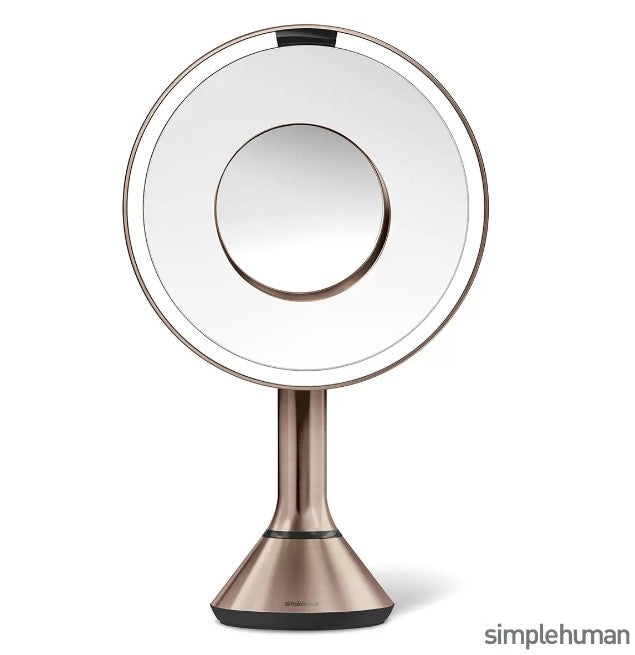 simplehuman Magnification Sensor Mirror, Rose Gold