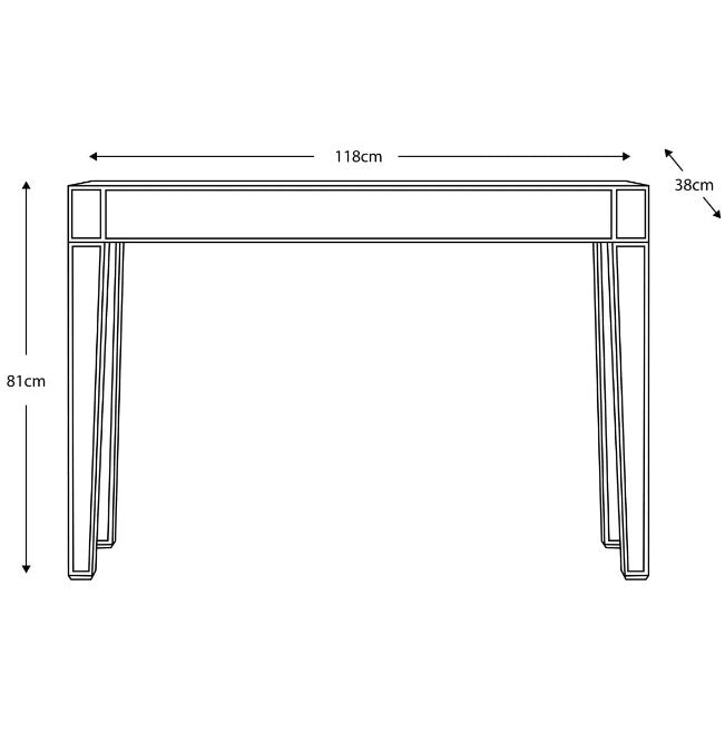 Gallery Kensington Mirrored Console Table