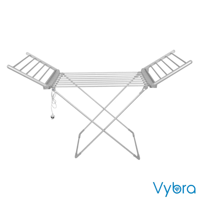 Vybra Heated 20 Rail Winged Airer With Cover
